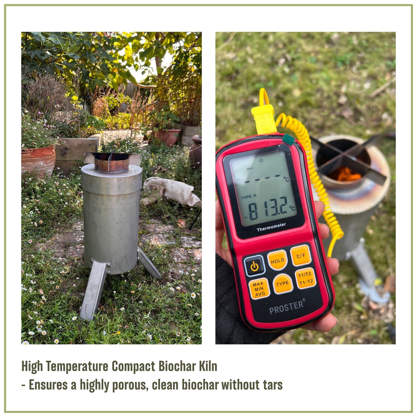 Earthly Biochar Kiln: Compact